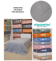 ETEHOMETEX HAVUZLU PİKE TEK KİŞİLİK 160X240CM
