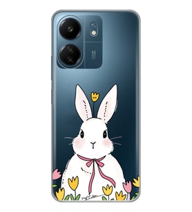 Xiaomi Redmi 13C Uyumlu Tavşan Tasarımlı Şeffaf Telefon Kılıfı