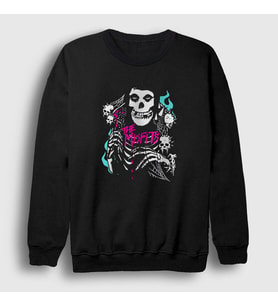 Presmono Unisex Siyah Ghost The Misfits Sweatshirt