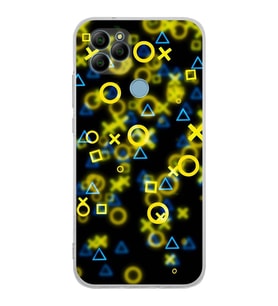 PrintiFy General Mobile GM 21 Uyumlu Kamera Korumalı Semboller Tasarımlı Şeffaf  Kılıf