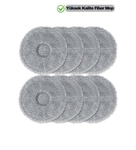Roborock Qrevo, Curv, C, L, S uyumlu mikrofiber mop paspas seti, 8 adet