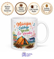 Festival Çadırında Uyananlara Müzik Festivali Çamur ve Eğlence Kupa Bardak Hediye