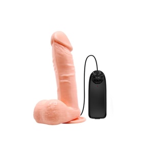 19,5 cm Gerçekçi Titreşimli Dildo Vibratör Penis