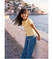 LCW Kids Mavi Wideleg Kız Çocuk Jean Pantolon