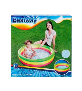Bestway Şişme Çocuk Havuzu Renkli Yuvarlak 3 Katlı 102x25cm