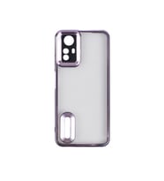 Xiaomi Redmi Note 12S Kılıf Köşeleri Renkli Şeffaf Kamera Korumalı Silikon Luxury Kapak (Lila)