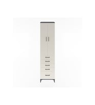 Hyperion Dolap 4 Raflı 5 Çekmeceli 2 Kapaklı 60x44x243 Antrasit-Aytaşı
