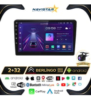 Citroen Berlingo 2015-2018 Model 2GB + 64GB Android 13 Kablosuz Carplay Navigasyon Multimedya Sistemi