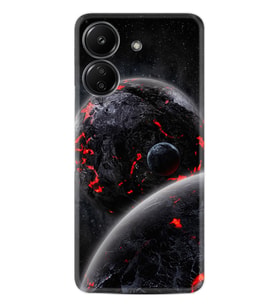 Xiaomi Redmi 13c Kılıf Desenli Silikon Platinium Series Dark World 1867
