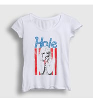 Presmono Kadın Beyaz Hole Müzik Courtney Love T-Shirt 475488tt
