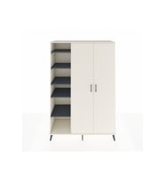 Hyperion Dolap 7 Raflı 2 Kapaklı Tek Askılı 132x44x195 Aytaşı-Aytaşı/Antrasit