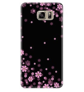 Samsung S7 Edge S20 Fe Plus Ultra S21 S22 Kılıf Desenli Silikon Black flowers 1391
