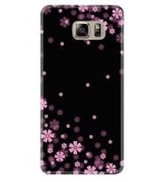 Samsung S7 Edge S20 Fe Plus Ultra S21 S22 Kılıf Desenli Silikon Black flowers 1391