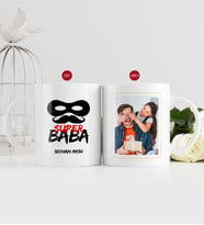 BK Gift Kişiye Özel Babalar Günü Hediyesi Fotoğraflı Kupa Bardak-77 (Beyaz)
