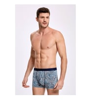 Erkek Şal Desen Modal Boxer (Siyah)