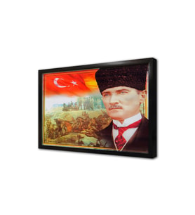 Çanakkale Savaşı ve Atatürk Çerçeveli Mdf Tablo
