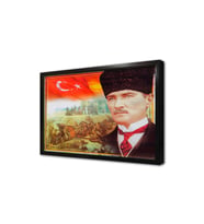 Çanakkale Savaşı ve Atatürk Çerçeveli Mdf Tablo