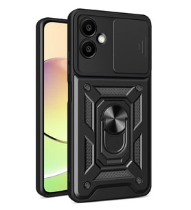 Galaxy A07 4G Pars Lens Yüzüklü Silikon - Siyah