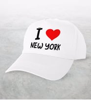 BK Gift I Love New York Tasarımlı Beyaz Şapka - Model 1