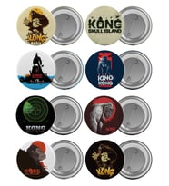 King Kong Çanta Rozeti Seti 8 Adet En Büyük Boy 5.8cm İğneli Broş
