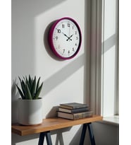 36 Cm Pembe Dekoratif Duvar Saati (Standart)