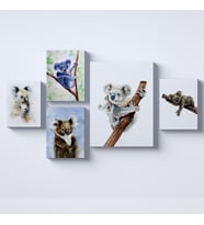 Koala Kolaj Parçalı Kanvas Tablo