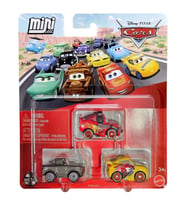 Üçlü Cars Mini Racers - Lightning McQueen with Headset & Rusteze Cruz Ramirez & Sterling HTR04