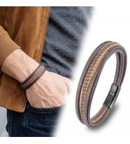Moncuk Design Taba Kahve Çoklu Deri Bileklik 33513B2D8