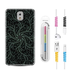 Samsung Note 3 4 5 8 9 20 Ultra 10 Lite Kılıf Kablo Koruma Spiral Silikon Sarmaşıklar 1675