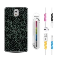 Samsung Note 3 4 5 8 9 20 Ultra 10 Lite Kılıf Kablo Koruma Spiral Silikon Sarmaşıklar 1675