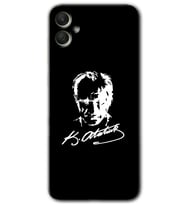 Galaxy A05 Kılıf HD Desen Baskılı Kılıf - Atatürk Silüet İmza
