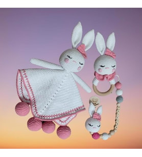 Masalımsı Uyku Arkadaşı Seti Amigurumi Organik Oyuncak