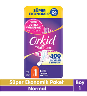 Orkid Platinum Normal Ped Süper Ekonomik Paket 24 Adet
