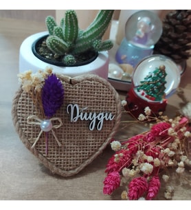 Kalp Şeklinde Söz-Nişan-Nikah-Kına-Bebek Hediyelik Hasır Magnet