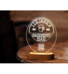 BK Gift Restoran & Cafe & Barlara Özel Led Lamba QR Kod Menü, Işıklı QR Menü, QR Kodlu Masa Dekoru, Işıklı Pleksi Biblo-23