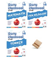 Nartest 6. Sınıf Soru Haznesi Matematik Fen ve Türkçe Soru Bankası 3lü Set + Telefon Standı