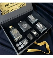 Kişiye Özel Üretim Premium Kutulu Viski Bardağı ve Matara Seti