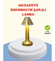 Şarjlı Masa Lambası 3 Işık Modu Kademesiz Karartma Metal Gövde