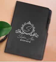 BK Gift Kişiye Özel İsimli Siyah Termo Deri Not Defteri 15x21cm-11
