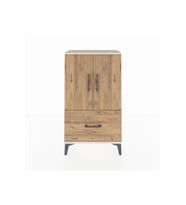Arges Komodin 2 Raflı Tek Çekmeceli 2 Kapaklı 60x30x106 Aytaşı-Çam