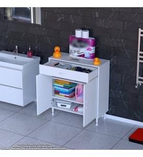 Modilayn EMİR 80 x 88 x 32,5 cm 1 Çekmece 2 Kapak 2 Raf 3 Bölme Çok Amaçlı Banyo & Mutfak Dolabı