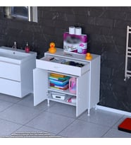 Modilayn EMİR 80 x 88 x 32,5 cm 1 Çekmece 2 Kapak 2 Raf 3 Bölme Çok Amaçlı Banyo & Mutfak Dolabı