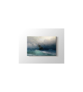 DBSanatevi Ivan Aivazovsky - Ship On Stormy Seas Tablo 35 X 35 Cm