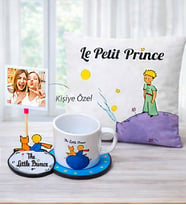 Kişiye Özel Fotoğraflı Küçük Prens Figürlü Kupa & Küçük Prens Yastık