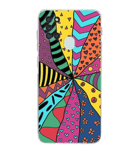 PrintiFy Samsung Galaxy A21S ile Uyumlu Retro Color 4  Kamera Korumalı Şeffaf  Kılıf