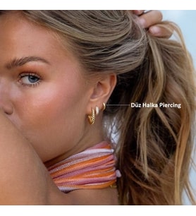 Düz Halka Cerrahi Çelik Helix Tragus Piercing Günlük (Çok Renkli)