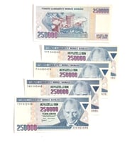 7. Emisyon 250.000 Türk Lirası Eski Koleksiyon Kağıt Para. Para Koleksiyonu. Hatıra Para. Hobi Para.