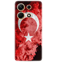 Infınix Note 30 Kılıf Resimli Desenli Baskılı Silikon Şanlı Türk Bayrağı 1315