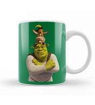 Stacked Pocket Shrek Donkey And Puss in Boots Kupa Bardak Porselen