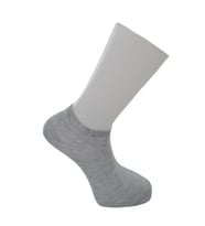 Dode Flora Çega Unisex Rahat Esnek Dayanıklı Düz 3 lü Patik Çorap (Gri)